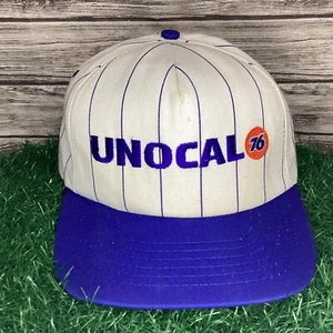 Vintage 76 Unocal Gasoline Snapback Hat Cap Multicolor Pinstripe Embroidered 90s - Picture 1 of 7