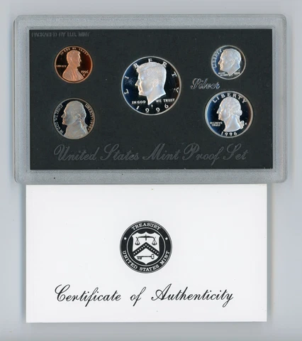 1996 S United States Mint Silver Proof Set w/ Original Package COA US Treasury Cover
