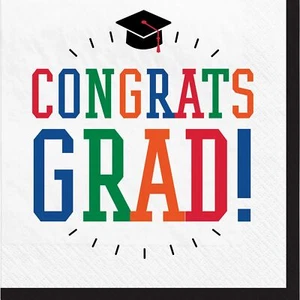 Day to Celebrate School Graduation Theme Party Paper Luncheon Napkins - Picture 1 of 1