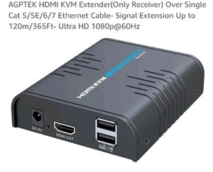 AGPTEK HDMI KVM Extender Signal Extension Receiver Only - Afbeelding 1 van 1