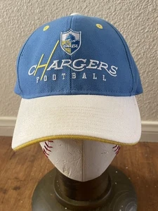 Vintage San Diego Chargers Hat Cap Powder Blue White Yellow Strapback Reebok NFL - Picture 1 of 9