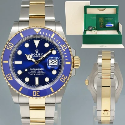 Reloj Rolex Submariner 41 mm azul 126613LB oro amarillo dos tonos 2024 nuevos papeles Foto 1 de 4