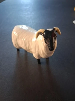Beswick Black-Faced RAM Sheep  Ceramic Figurine Excellent Condition - Image 1 of 4
