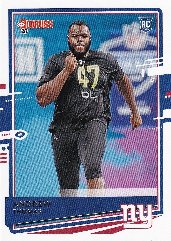 2020 DONRUSS RC ANDREW THOMAS NEW YORK GIANTS ROOKIE - B4242 - Image 1 of 2