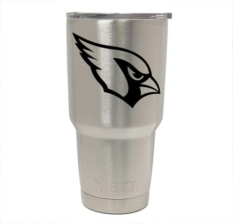 Arizona Cardinals YETI Laser Engraved Colster, 20 or 30 oz. Tumbler MagSlide Lid Cover
