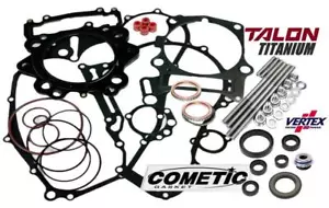 Raptor 700 700R Cometic Gasket Kit TITANIUM Cylinder Head Studs Gasket Seals Set - Picture 1 of 11