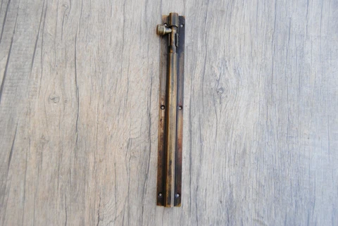 19c Vintage original brass rustic door window latch slide lock farm barn decor Cover