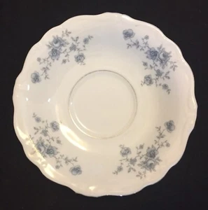 Johann Haviland Bavaria Blue Garland Saucer Bowl 6 1/4" Platinum Trim - Picture 1 of 6