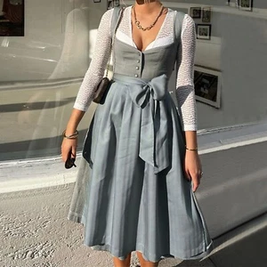 Damen Oktoberfest Dirndl Kleid Traditionelles Deutsches Bierfest Kostüm - Bild 1 von 14