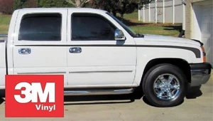 Chevrolet Silverado Hockey Stripe 3M Vinyl Sticker Graphic Decals 2003 - 2006 - Picture 1 of 6