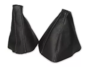 Gear Handbrake Boot For Bmw E39 Series 5 1995-2004 Leather Grey Stitching - Picture 1 of 6
