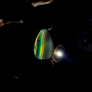 10.7ct Natural Extra Fine Iris Agate Cabochon Rainbow Agate Untreated Unheated - Picture 1 of 2