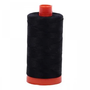 2692 Mako Cotton Thread Solid 50wt 1422yds Black - Picture 1 of 3