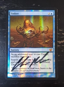 MtG Magic Black Signed FOIL Mythic Rare Tinker FTV From the Vault VHTF C. Rhan - Picture 1 of 1