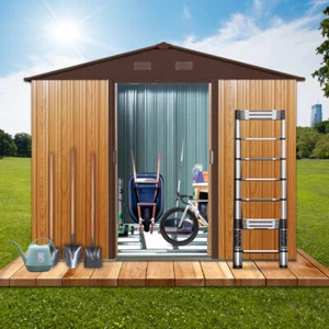 Outdoor Metal Storage Shed and Metal Foundation for Backyard, Patio - Picture 1 of 8