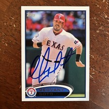 GEOVANNY SOTO 2012 TOPPS AUTOGRAPHED SIGNED AUTO BASEBALL CARD US328 RANGERS