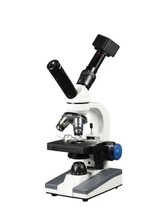 Dual View Elementary Level Compound Microscope 5 MP Digital Eyepiece Camera - Picture 1 of 5