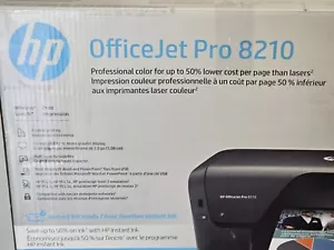 HP OfficeJet Pro 8210 Wireless Color Instant Ink Ready Printer Black 1978 Pages - Picture 1 of 10