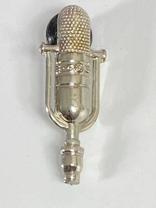 Vintage Broadcast Radio Microphone Pin 1.5" - Picture 1 of 8