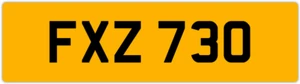 FXZ 730 F 3X3 DATELESS PRIVATE NUMBER PLATE FIN FIONA FRED FAS FAZ FRAN FERN FAY - Picture 1 of 1