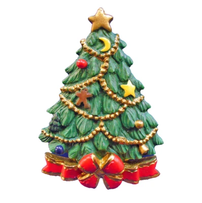 Broche American Greetings PIN Navidad Vintage ÁRBOL Arco Rojo Años 90 PEGATINA NUEVA Foto 1 de 3