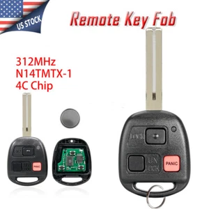 Keyless Entry Remote Key Fob N14TMTX-1 for Lexus RX300 1999 2000 2001 2002 2003 - Picture 1 of 8