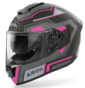 CASCO FIBRA INTEGRALE DOPPIA VISIERA AIROH ST501 SQUARE PINK MATT  TG M - Picture 1 of 3
