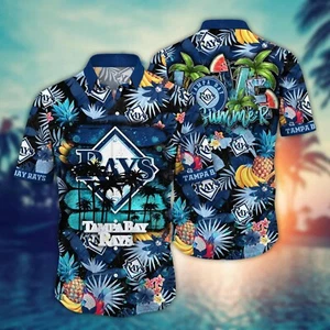 Tampa Bay Baseball Team Rayss Hawaiian Shirt Button Down Unisex Adults S-5XL - Picture 1 of 2