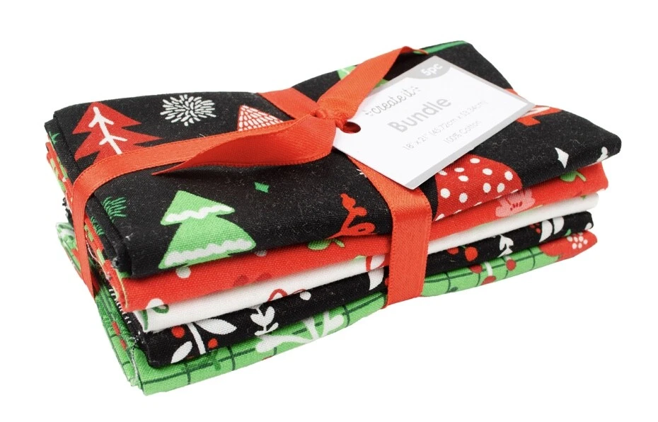 Create It 18"x21" Precut Sewing & Craft Fabric Bundle, Holiday Trimmings, 5 Pk - Image 1 of 1