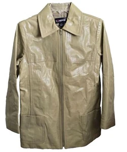 Company Ellen Tracy Damen Gr. 8 Lederjacke Feldmantel-Stil komplett gefüttert - Bild 1 von 15