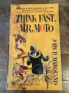 THINK FAST, MR MOTO by John P Marquand Asian Crime Pulp Vintage PB 1958 - Imagen 1 de 2