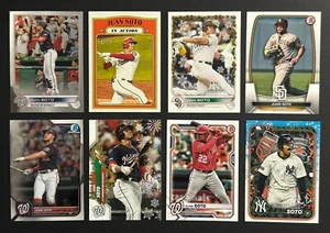 Lote de 8 tarjetas de béisbol Juan Soto Topps cromadas Bowman Padres Yankees - Imagen 1 de 2