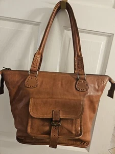 VINTAGE NOONDA KOLLEKTION RUSTIKAL 100 % LEDER TASCHE HANDTASCHE HANDTASCHE INDIEN, GEFÜTTERT - Bild 1 von 17