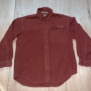 Columbia River Lodge Ted Hunting Burgundy Shirt Men Sz Large Long Sleeve Button - Picture 1 of 6