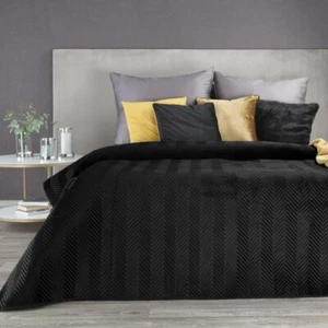 Tagesdecke Bettüberwurf Decke Überwurf SOFIA 170X210 CM schwarz - Bild 1 von 6