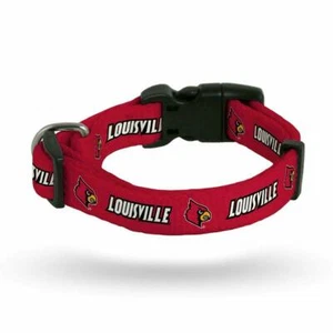 LOUISVILLE CARDINALS PET DOG ADJUSTABLE COLLAR SMALL MEDIUM LARGE - Picture 1 of 1