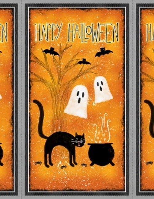 Wilmington Spooky Vibes by Katie Doucette 54566 891 Orange Large 24" Panel  Foto 1 de 1