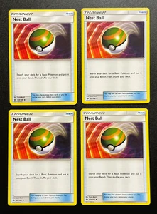 Juego de cartas coleccionables Pokemon: Nest Ball 123/149 S&M juego base poco común (X4) casi nuevo - Imagen 1 de 2