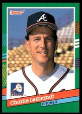 1991 Donruss Baseball Card Charlie Leibrandt Atlanta Braves #562