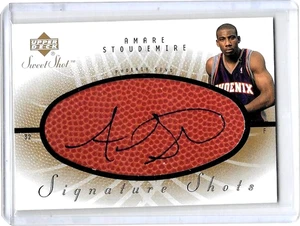 AMARE STOUDEMIRE 2002 UD SWEET SHOT NOVATO CERTIFICADO AUTÓGRAFO EN MUESTRA DE PELOTA - Imagen 1 de 1