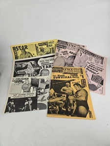 Vintage 1970er Wrestling Life großes ausklappbares Programm Poster Heenan Bruiser Rhodes Lot - Bild 1 von 11
