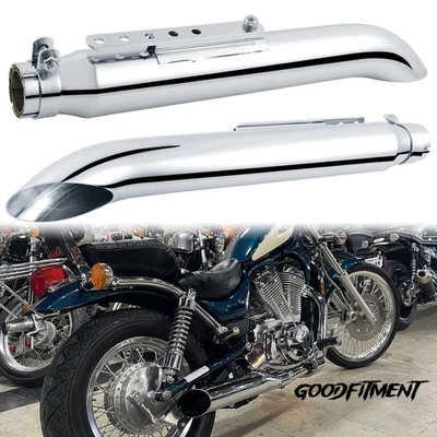 For Suzuki Intruder 750 600 700 800 Pair 20" Motorcycle Exhaust Muffler Pipe US - Image 1 of 4