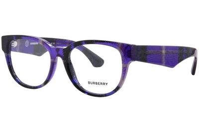 Marco de gafas Burberry BE2410 4113 para mujer a cuadros violeta borde completo 51 mm Foto 1 de 4