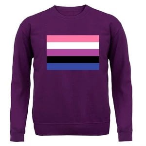 LGBT Flags Gender Fluid - Kids Hoodie / Sweater - fluid Queer Pride Non-Binary - Picture 1 of 20