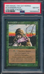 1994 Magic The Gathering Scavenger Folk The Dark Italian PSA 8 LOW POP - Picture 1 of 4