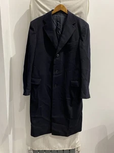 CANALI Navy 90% Wool 10% Cashmere Long Over Coat Size EUR 48 - Picture 1 of 7