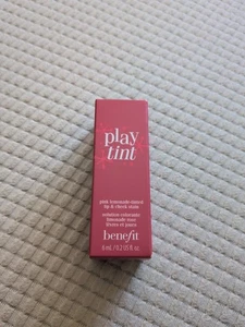 Benefit Play Tint 6.0ml/0.2oz Pink Lemonade tinted lip & cheek stain new in box - Picture 1 of 1