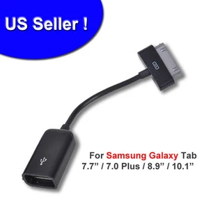 Lot 2X Female USB Host Power Adapter Cable for 7" 10.1" Samsung Galaxy Tab 1 2 3 - Picture 1 of 1