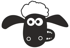 Shaun The Sheep head funny vinyl sticker decal wall art STS1 - Picture 1 of 5