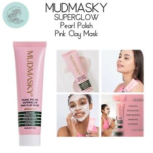 MUDMASKY Superglow Pearl Polish Pink Clay Mask pH BALANCED
